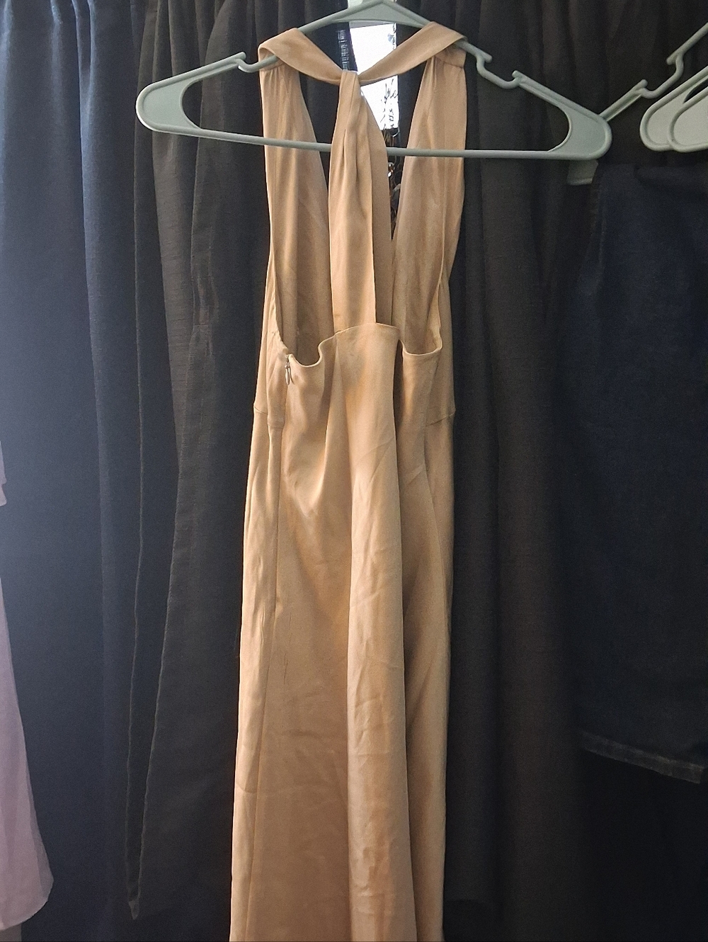 LOFT Cream Halter Midi Dress - Picture 2 of 4